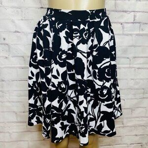 Adrienne Vittadini Floral A-Line Skirt w/Pockets